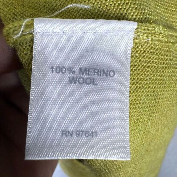 J Jill Womens Size Medium 100% Merino Wool Pullover Tunic Sweater Lime Green - Picture 5 of 7
